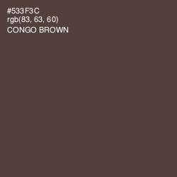 #533F3C - Congo Brown Color Image